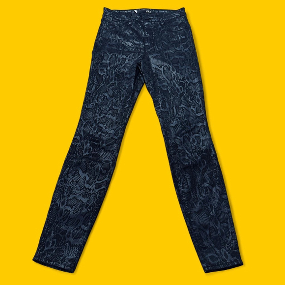 kut-from-the-kloth Denim - Python High-Rise Embossed Coated Python Skinny Jeans 0